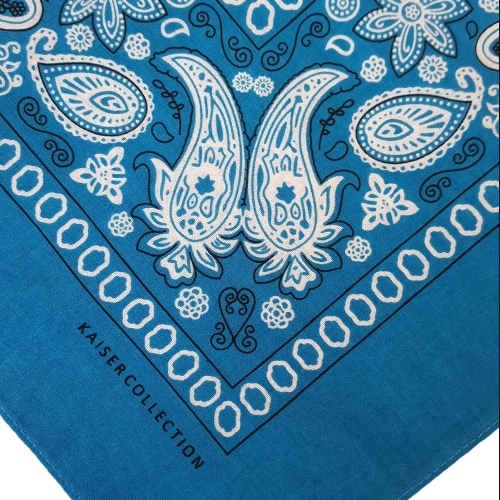 3 Piece Classic Bandana Scarf for Hair Neck and Head New Turquoise 100% Cotton